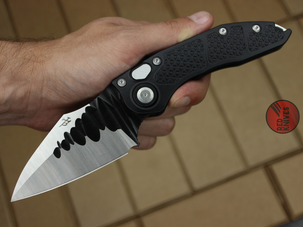 Нож Microtech Stitch Black / BLK A+++ алюминиевая рукоять 169-1ODBK