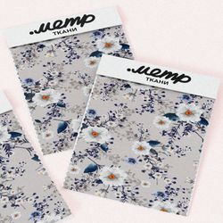 Ткань флис насыщенный акварельный весенний букет