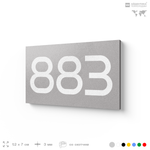 Номер на дверь 883, табличка на дверь для офиса, квартиры, кабинета, аудитории, склада, серая 120х70 мм, Айдентика Технолоджи