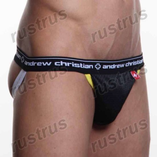 Мужские трусы джоки черные Andrew Christian  AC00081