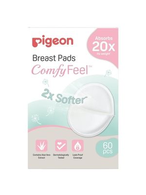 PIGEON Comfy Feel Breast Pads Вкладыши для бюстгралтера с алоэ, 60 шт в уп.