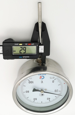 Термометр биметаллический  БТ-52.101.111 (0+100) 100мм, G1/2, 1.6, радиальный, показывающий