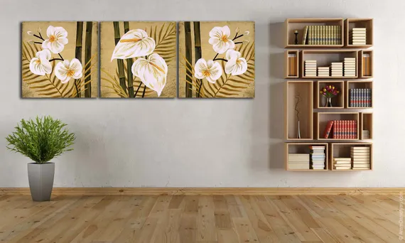 Модульная картина "Цветочная композиция"