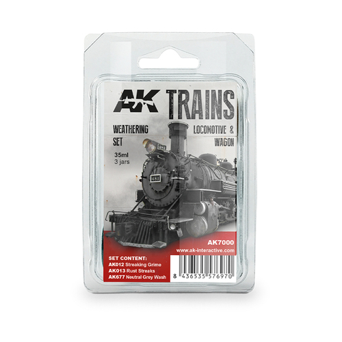 Набор красок AK interactive Trains Locomotive & Wagon Weathering Set vol.1