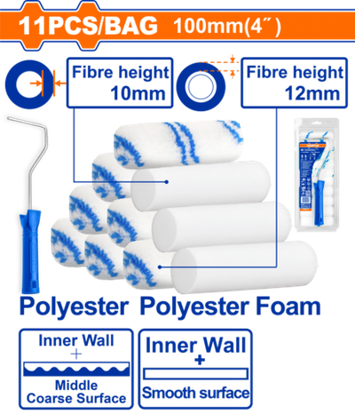 Цилиндрическая щетка 11 в 1 комплекте
