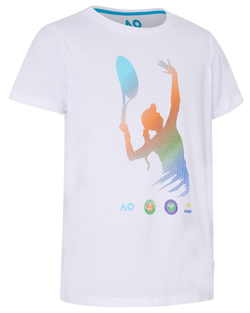 Футболка для девочки теннисная Australian Open Girls T-Shirt Grand Slam - white