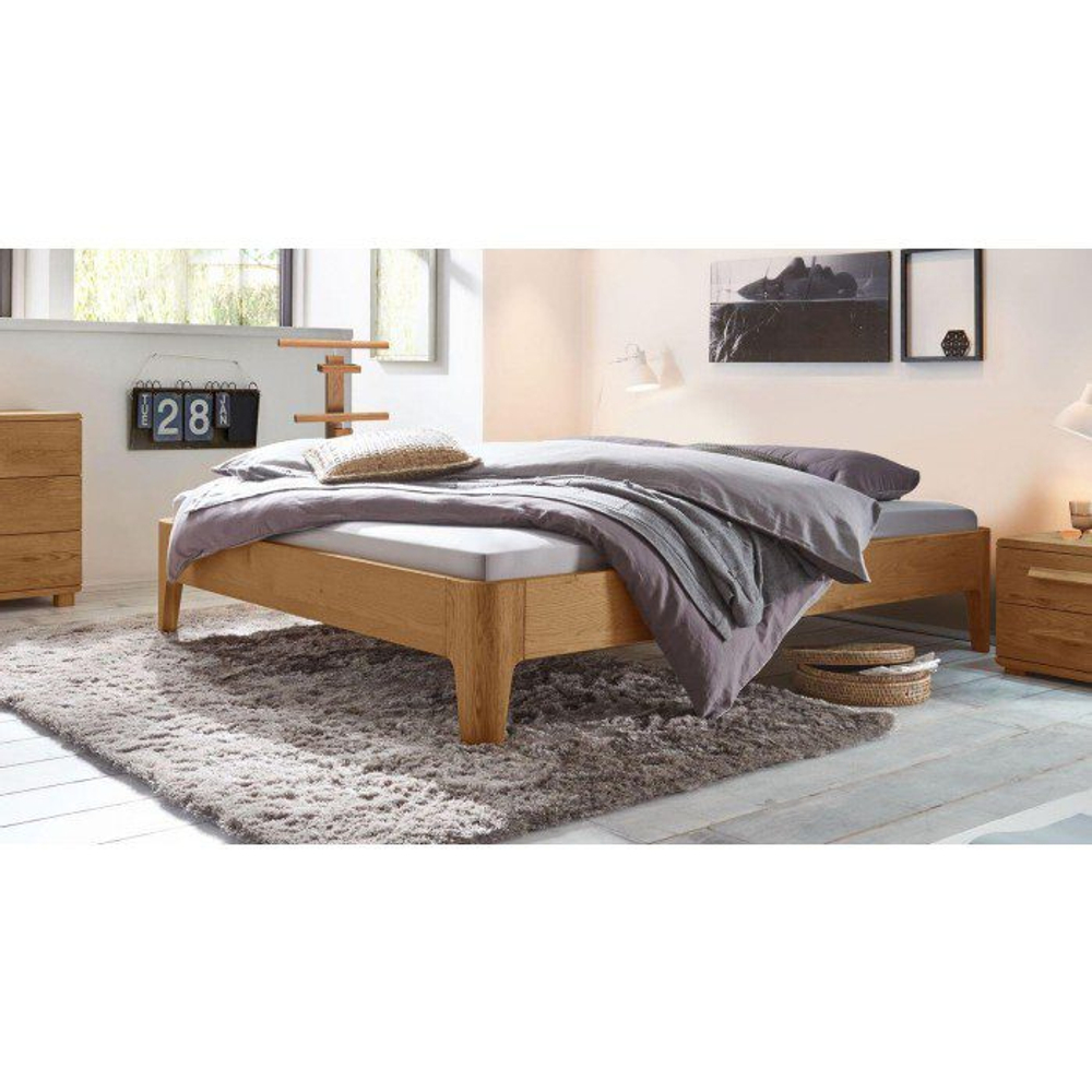 Кровать без изголовья из массива дуба Lugos'Art