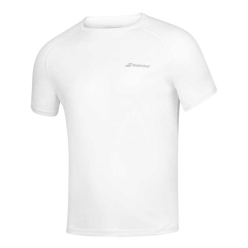 Мужское теннисное поло Babolat Play Crew Neck T-Shirt Men - White