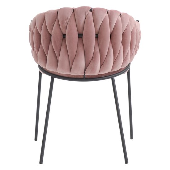 Кресло lind, велюр, розовое