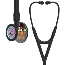 Стетоскоп Littmann Cardiology IV, черный, радужная акустическая головка, дымчатый ствол (6240)