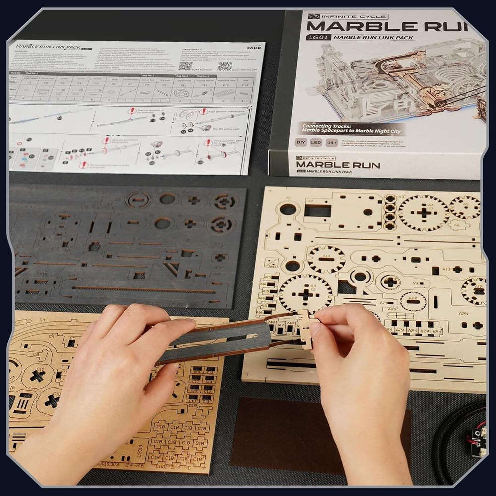 Соединитель марбл-трасс Космодром и Ночной город LG01 (ROKR)