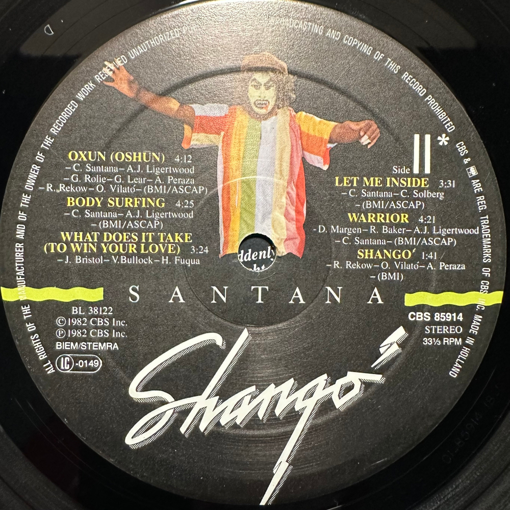 Santana - Shango (Голландия 1982г.)