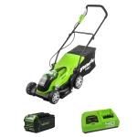 Аккумуляторная газонокосилка Greenworks G40LM35K4 40В (1 x 4 Ач, Быстрое ЗУ) нож 35 см, 2501907U4F