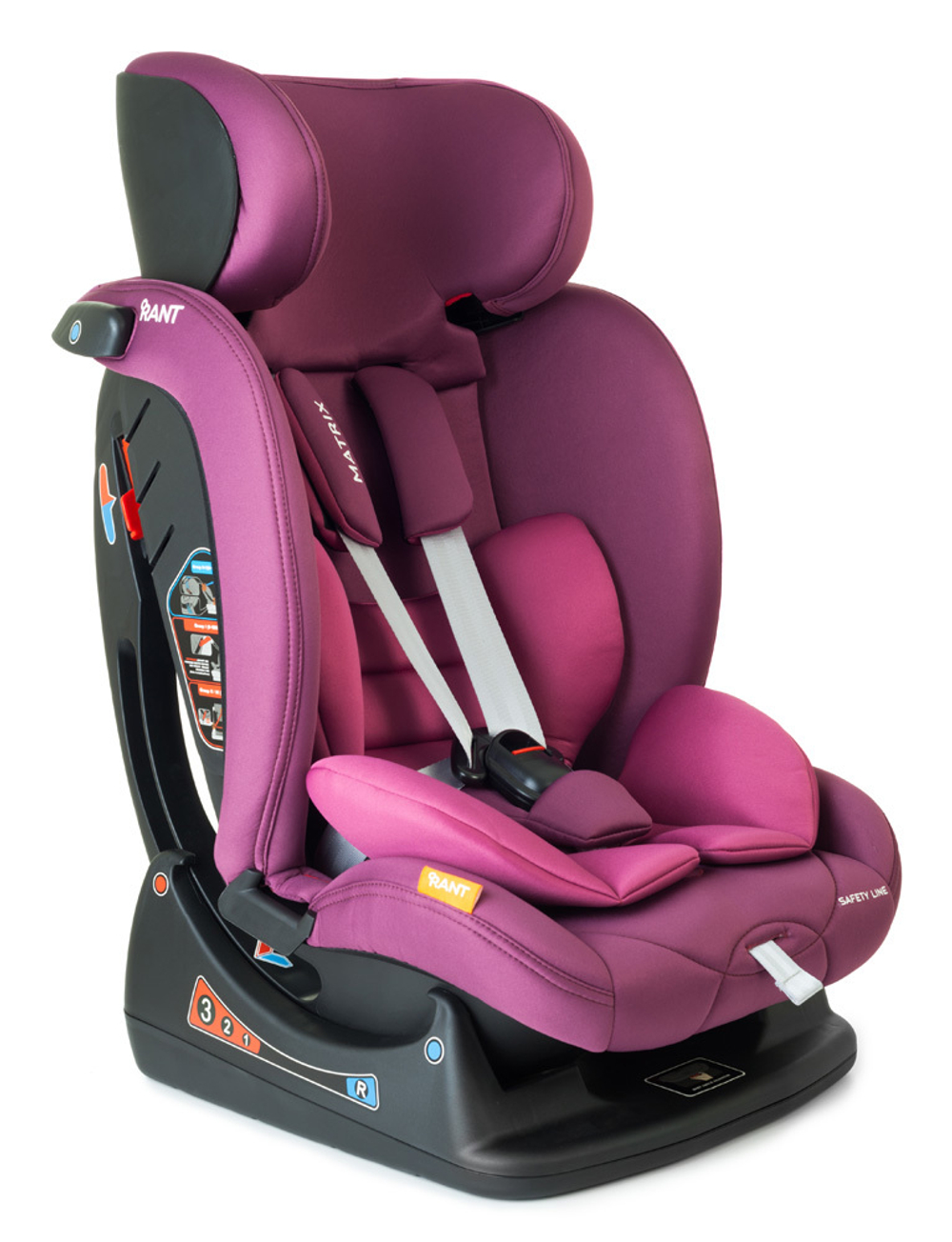 Автокресло Rant AY913 "MATRIX" Safety Line (Velvet Purple) группа 0+-1-2-3  (0-36 кг)