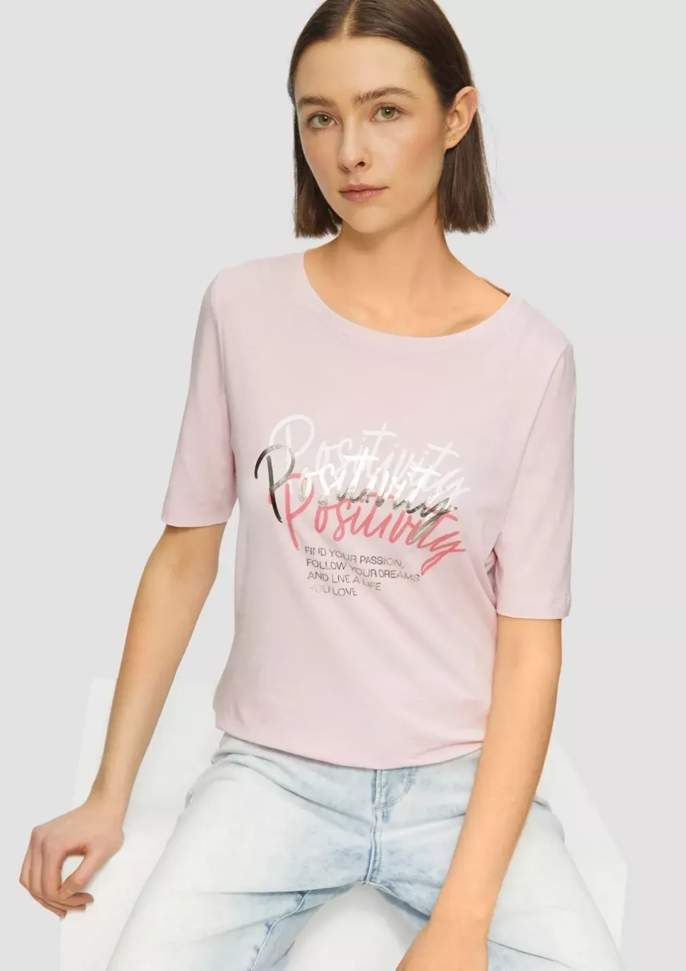 Футболка из джерси Slim Fit с принтом s.Oliver