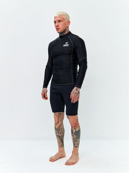 Футболка рашгард лонгслив Sargan Агидель UPF 50+ мужской черный