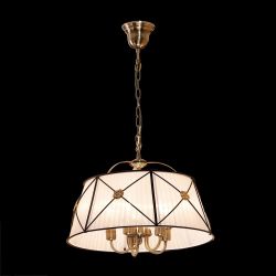 Citilux Дрезден CL409152 Люстра подвесная с белым абажуром Бронза