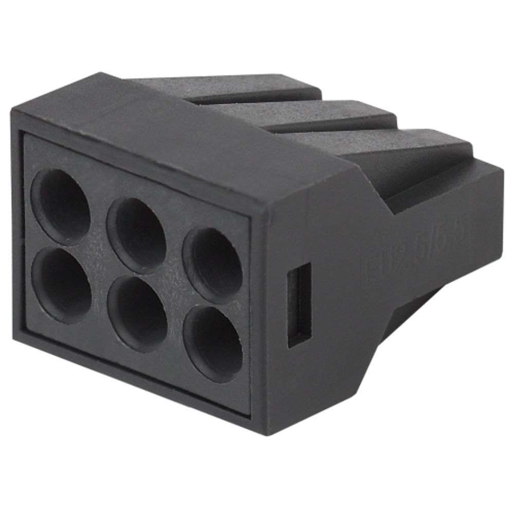 Клемма ЭРА NO-224-58 с пастой серия 306 6 отверстий 0.5-2.5 мм2 упаковка 4 шт