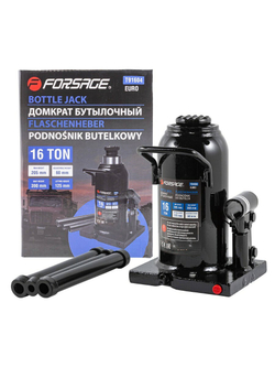 Домкрат бутылочный 16т с клапаном (h min-125мм, h max-390мм) Forsage F-T91604(Euro)