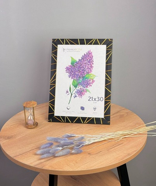 Фоторамка 21х30 см черная линии, арт. 2130.734974