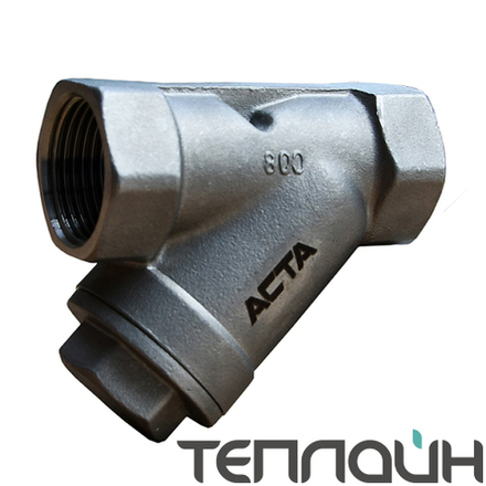 Фильтр нержавеющий резьбовой  АСТА-Ф151-40-200-0,6-1/2" DN 15 PN 40 резьбовой