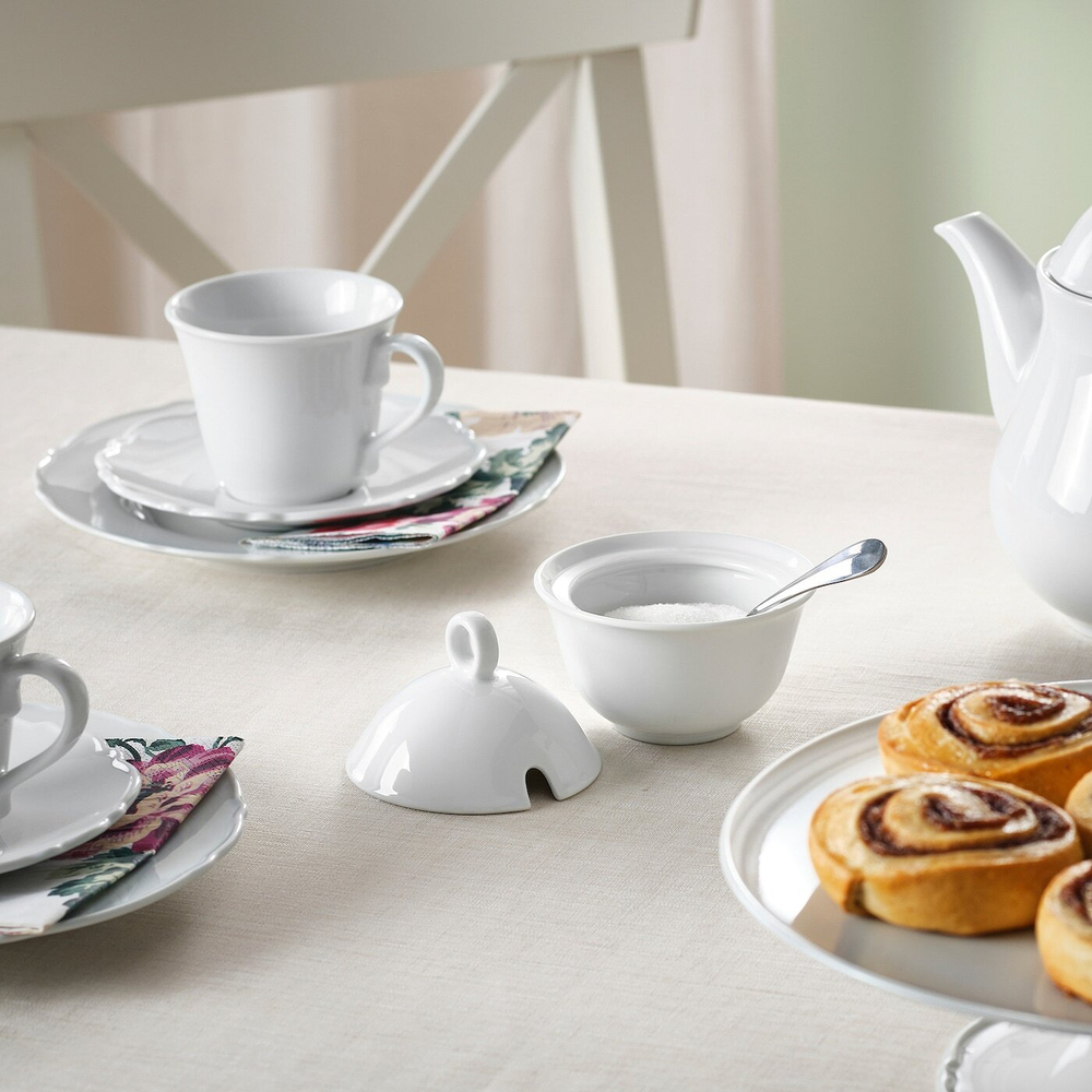 Сахарница IKEA UPPLAGA (УПЛАГА), Фарфор, Белый