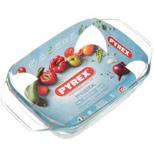 Форма для выпечки стекло, 17х27 см, 1.4 л, прямоуг, Pyrex, 406B000/7046
