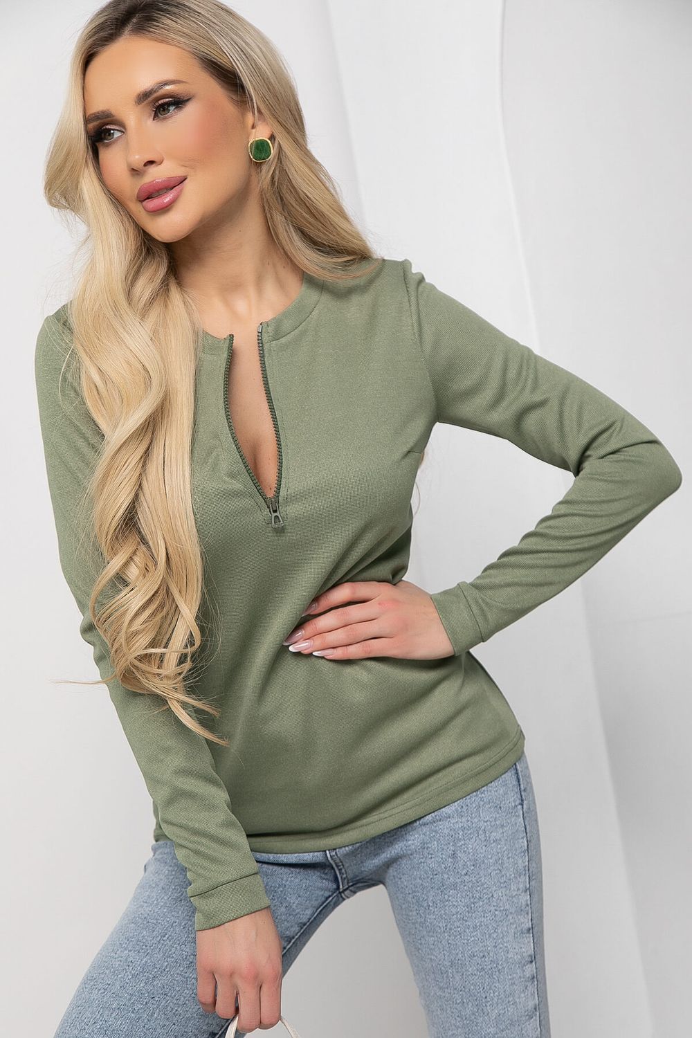 Джемпер "Чувство комфорта" (олива) Б8675 LT Collection