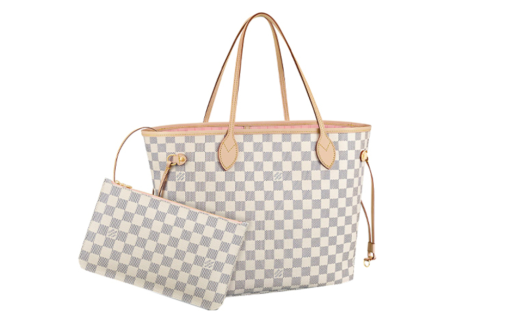 LOUIS VUITTON NEVERFULL Coated Canvas With Cow Leather Tote Bag, Shopping Bag, Combo Bag, Handbag, Shoulder Bag Medium