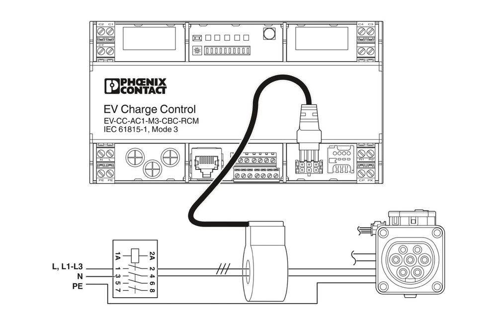 1018701 - EV-CC-AC1-M3-CBC-RCM-ETH - AC yправление зарядкой