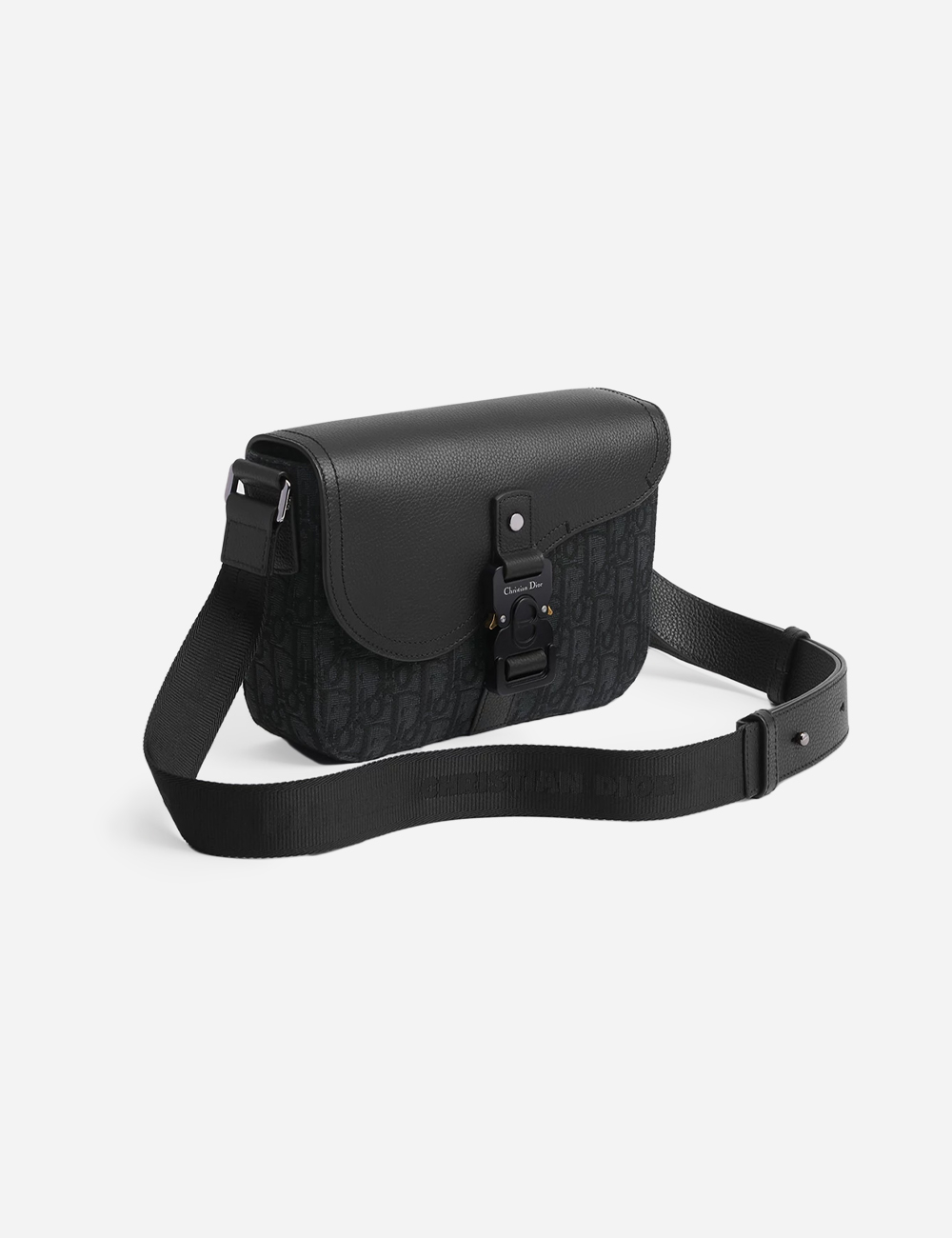 Сумка Dior Small Saddle Messenger "Black Dior Oblique Jacquard"