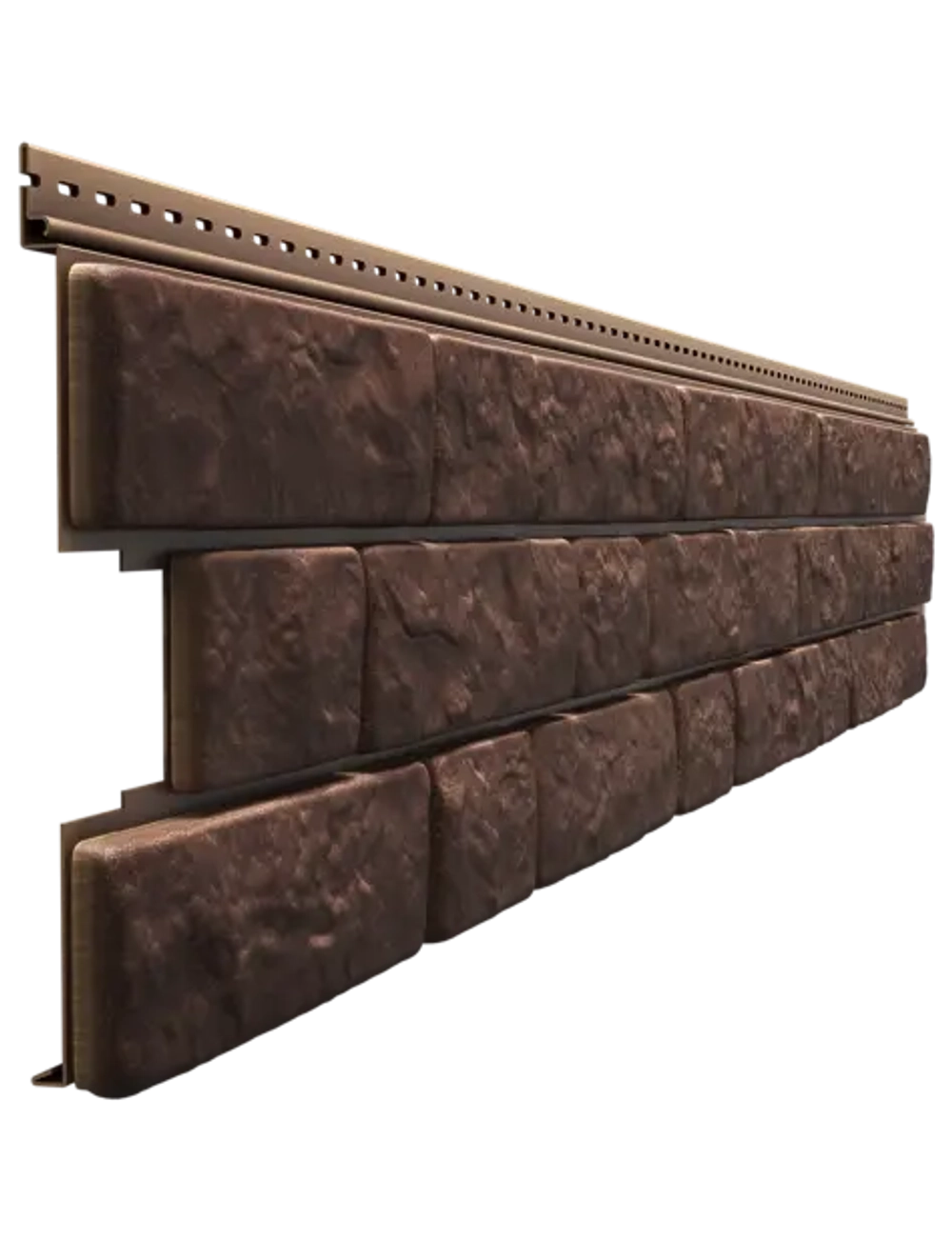 Сайдинг LUX под камень, Bergart, кедровый орех Döcke (Деке)