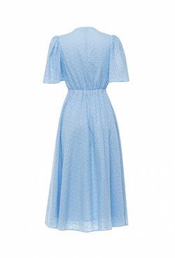 Хлопковое платье голубое 06-01-23 SS