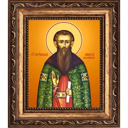 Никита (Нифонт) Алфанов, Сокольницкий, Новгородский преподобный. Икона на холсте.