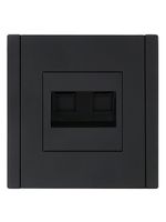 FORTE&PIANO Розетка компьютерная двойная RJ45 кат.5E FP133 черный IEK