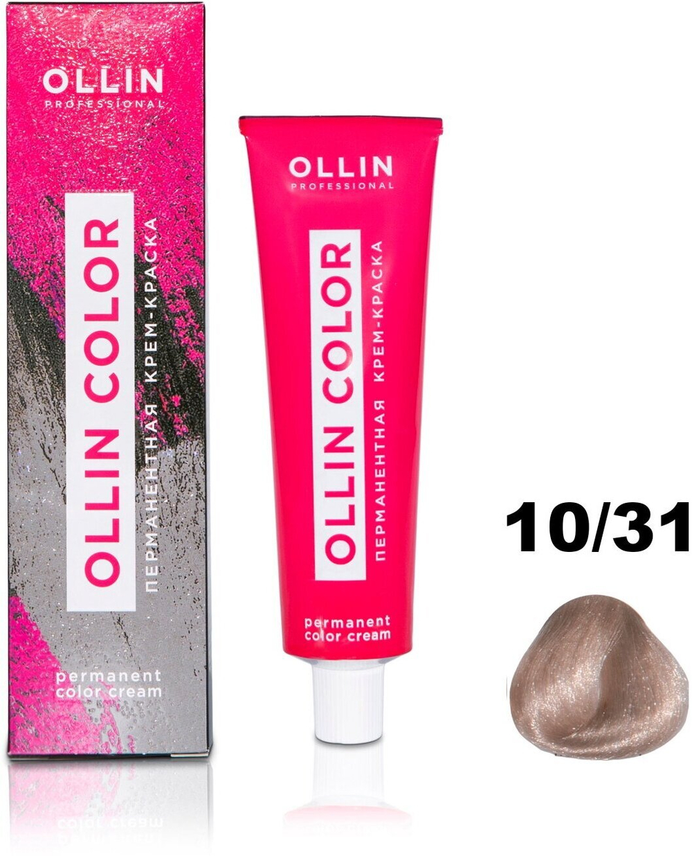 OLLIN COLOR 10/31 светлый блондин золотисто-пепельный 60мл Перманентная крем-краска для волос
