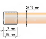 Карниз кованый для штор Цилиндр d19/19 мм двухрядный, цвет хром матовый