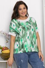 Блуза Лаванда (зеленая) Б13865-1М LT Collection