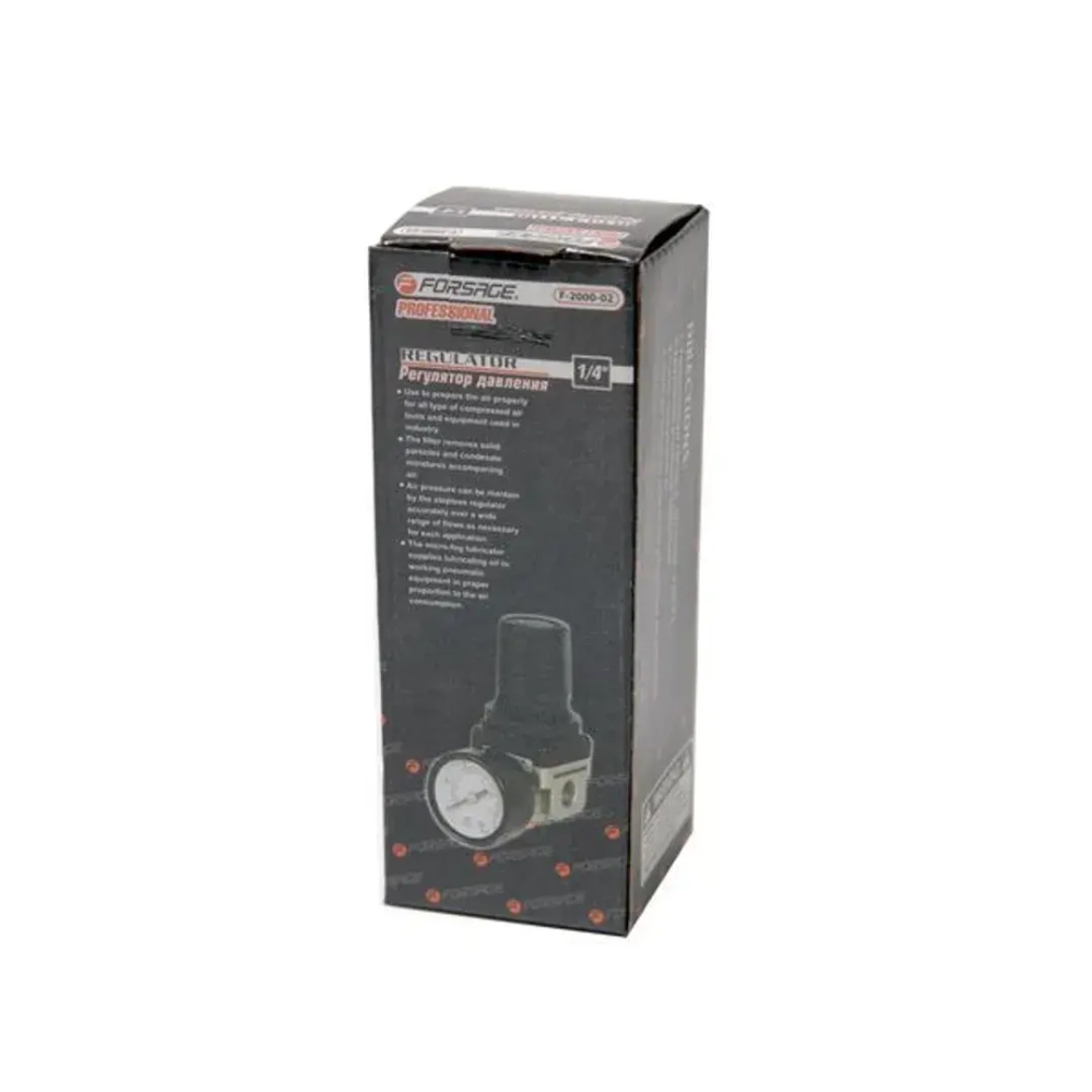 Регулятор давления воздуха с индикатором 1/4(f)-1/4(M) 0-10bar Forsage F-AR2000-02(F-2000-02)(код 18862)