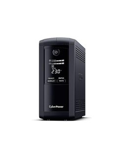 CyberPower VP1000EILCD ИБП {Line-Interactive, Tower, 1000VA/550W USB/RS-232/RJ11/45  (6 IEC С13), 12В/9 Ач х 1}