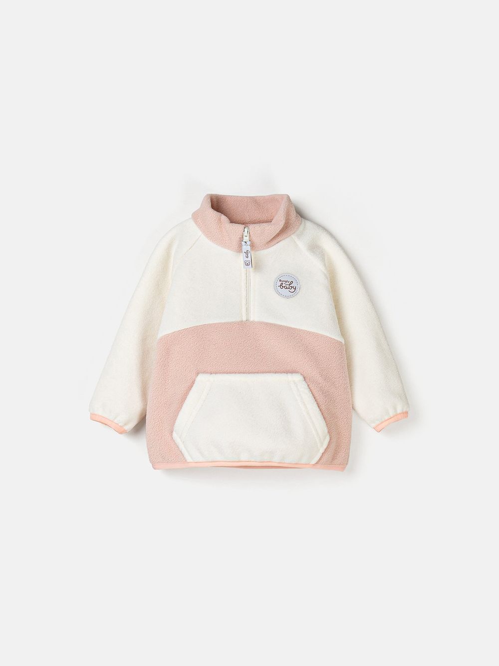 Костюм флисовый Колор блок "Пудра" 0+