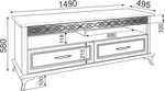 Скарлетт (гостиная) М02 Тумба под ТВ