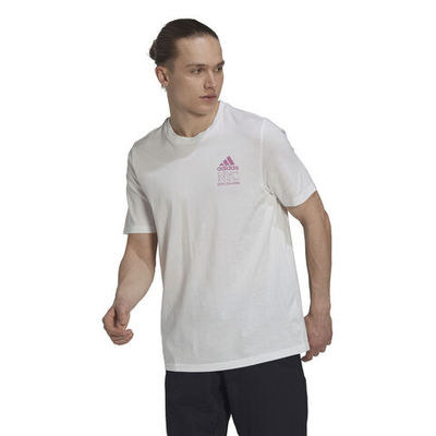 Мужское теннисное поло adidas HC Graphic T-Shirt Men - White