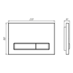 Кнопка инсталляции WPG1400G АНИ ПЛАСТ прямоугольная БЕЛАЯ глянец