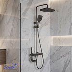 Душевая стойка Ceruttispa НИВЕС (NIVES) цвет графит, с LED подсветкой