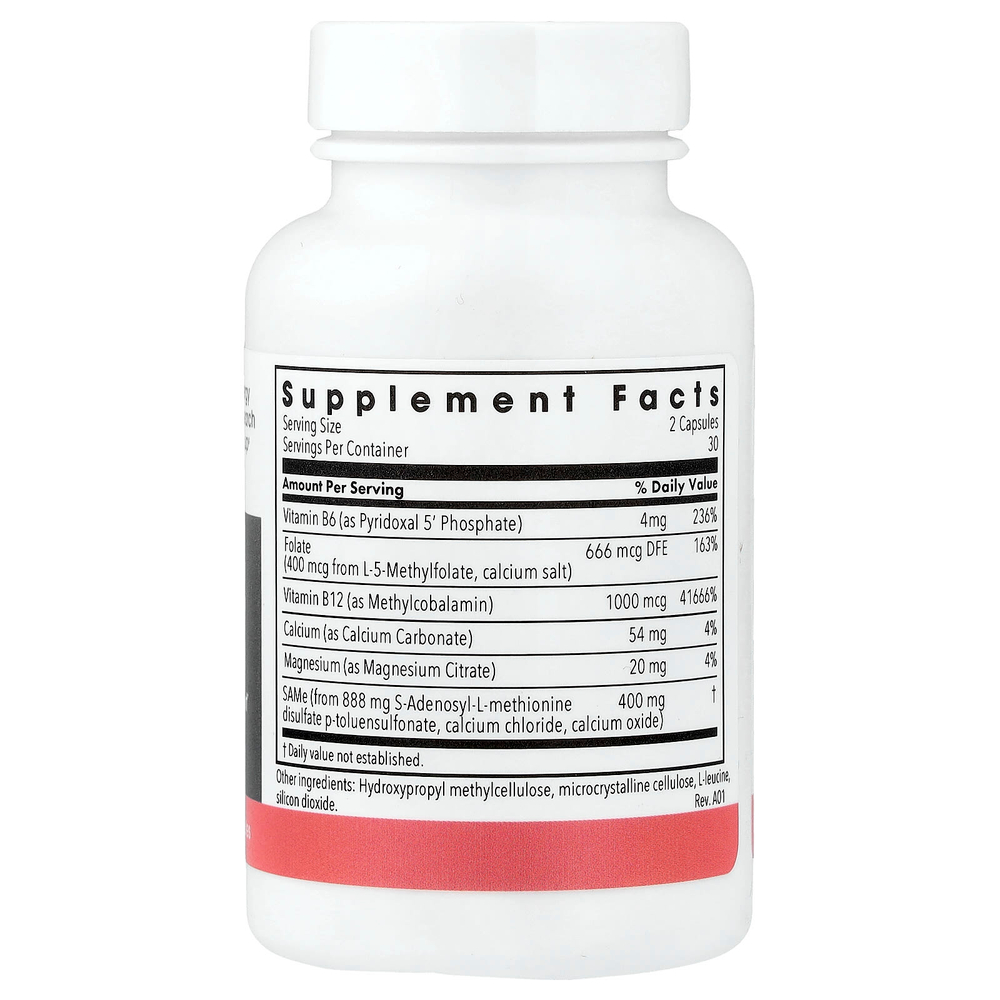 Metabolic Maintenance, SAMe с кофакторами, 60 вегетарианских капсул