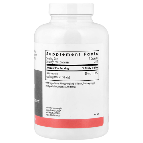 Metabolic Maintenance, цитрат магния, 240 вегетарианских капсул (150 мг в 1 капсуле)