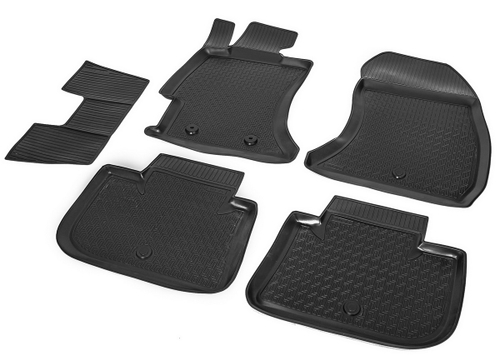 Коврики в салон автомобиля Rival для Subaru XV I поколение 2011-2017, полиуретан, с крепежом, 5 частей, 15402001
