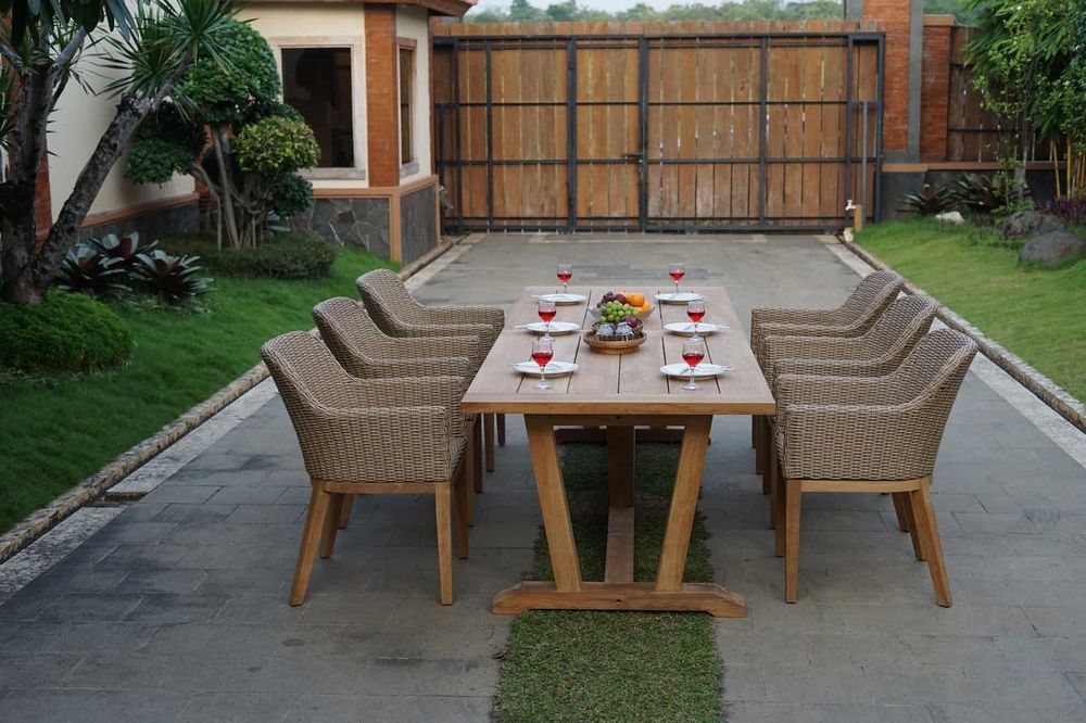 Ontario, стул бежевый, искусственный ротанг/тик