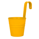 Кашпо "Ведро декоративное" настенное с крючком для подвеса, цвет желтый